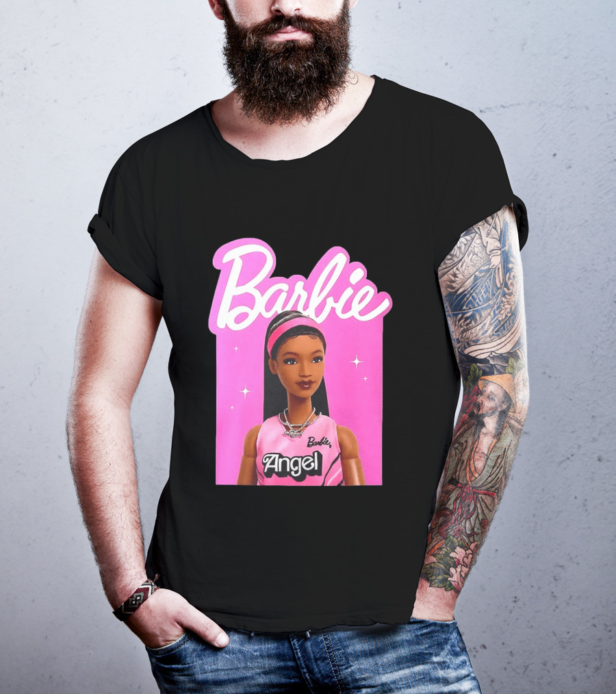Angel Reese Barbie Doll Basketball Jersey Pink T-Shirt