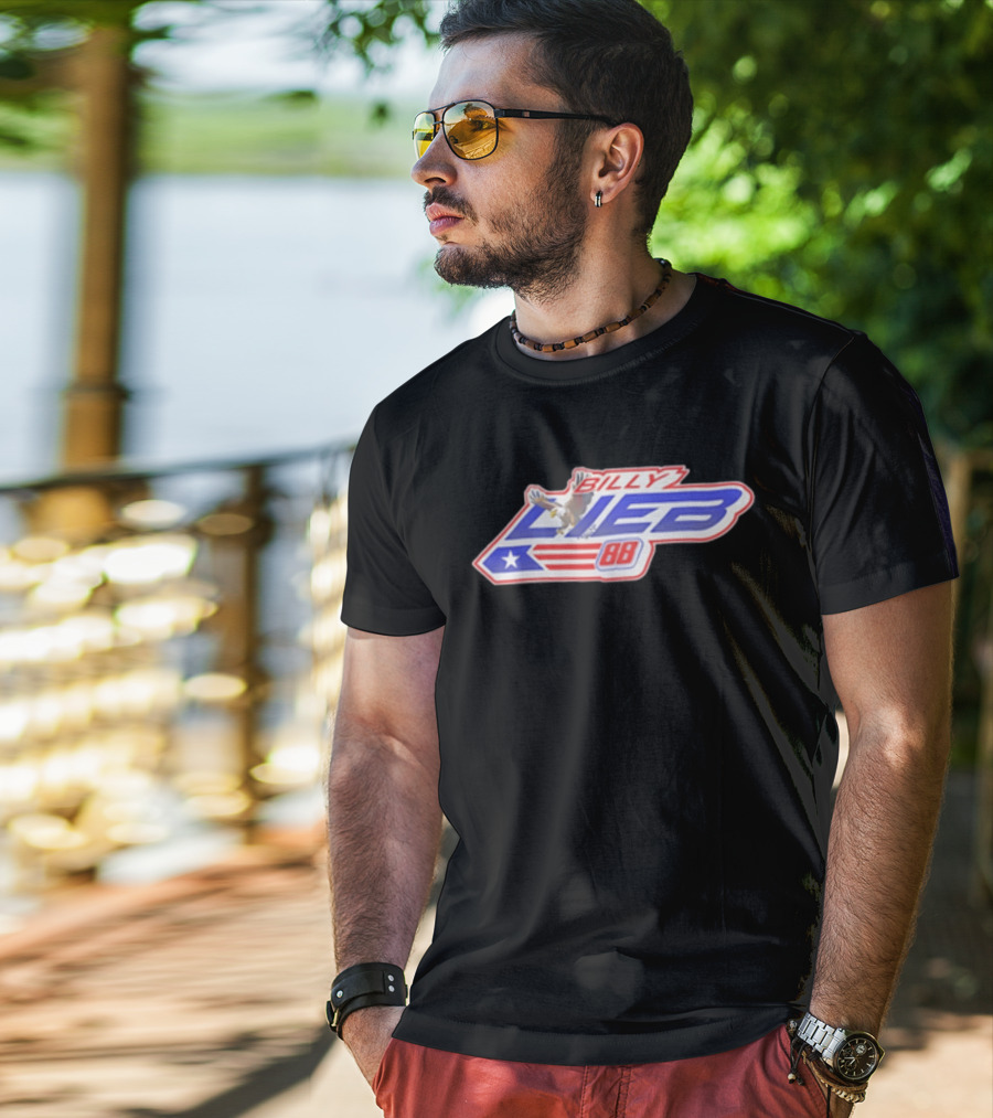 Billy Lieb No 88 Racing Driver American Eagle And Flag T-Shirt