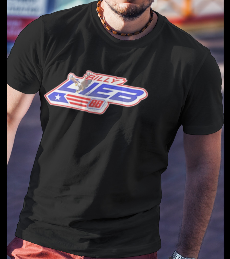 Billy Lieb No 88 Racing Driver American Eagle And Flag T-Shirt