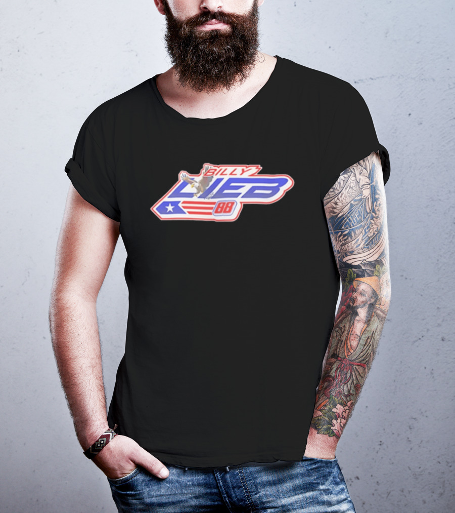 Billy Lieb No 88 Racing Driver American Eagle And Flag T-Shirt