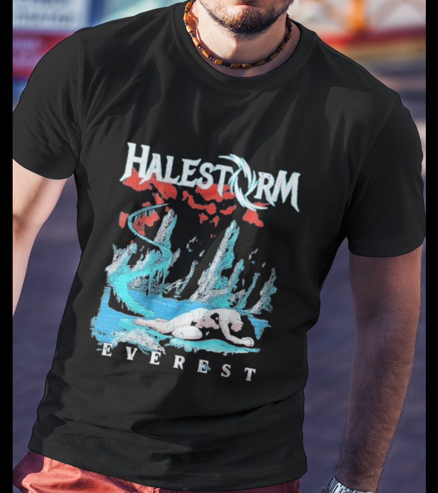 Halestorm Everest Distressed Surreal Mountain Landscape T-Shirt