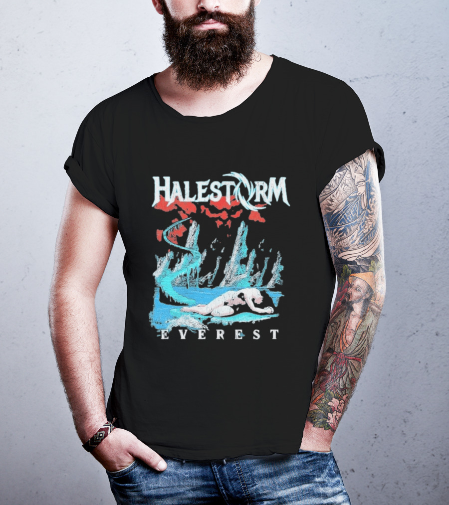 Halestorm Everest Distressed Surreal Mountain Landscape T-Shirt
