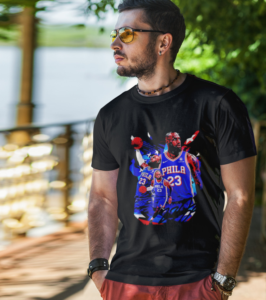 LeBron James Phila 23 Philadelphia 76ers Dunking Crypto Com T-Shirt