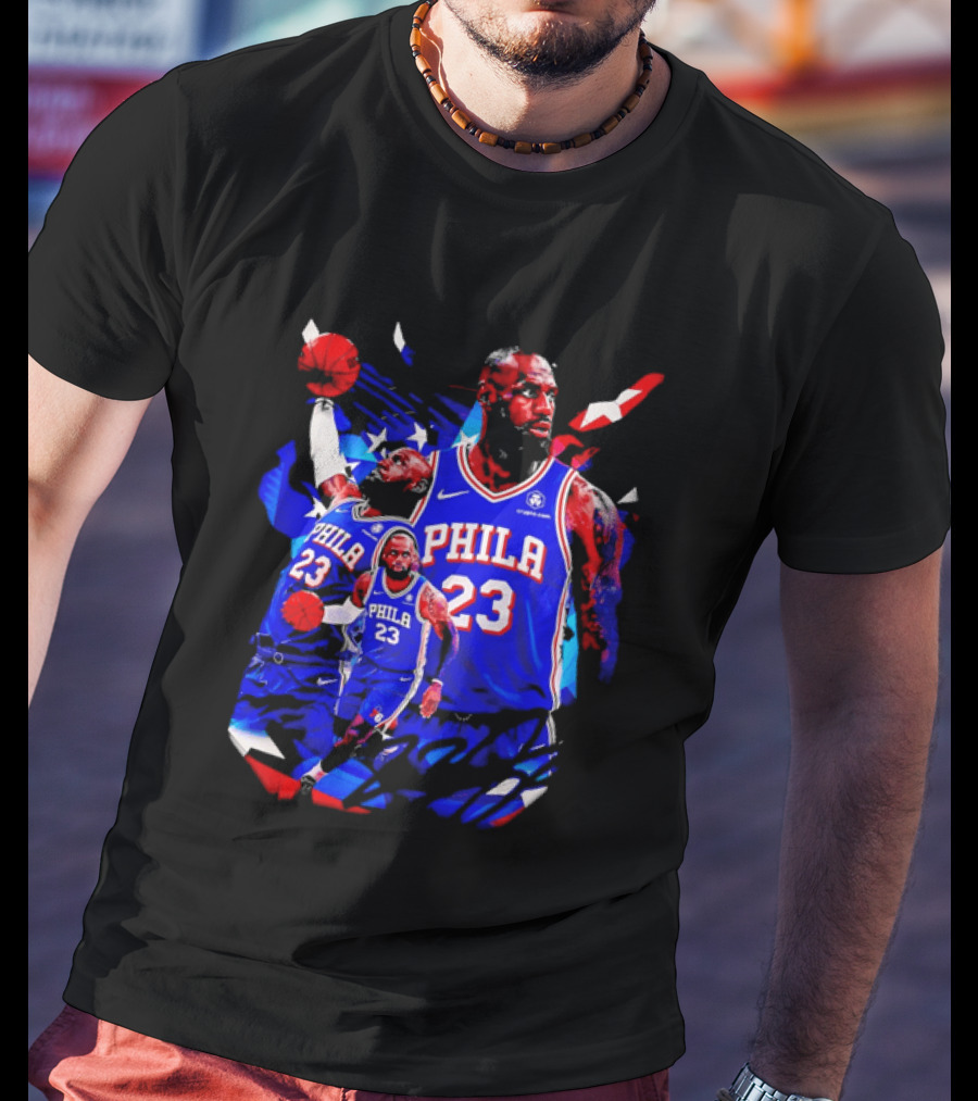 LeBron James Phila 23 Philadelphia 76ers Dunking Crypto Com T-Shirt