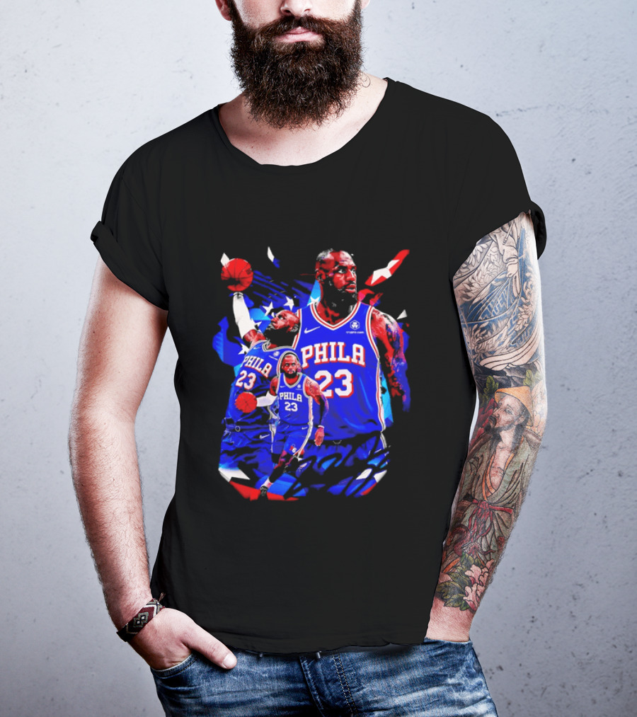 LeBron James Phila 23 Philadelphia 76ers Dunking Crypto Com T-Shirt
