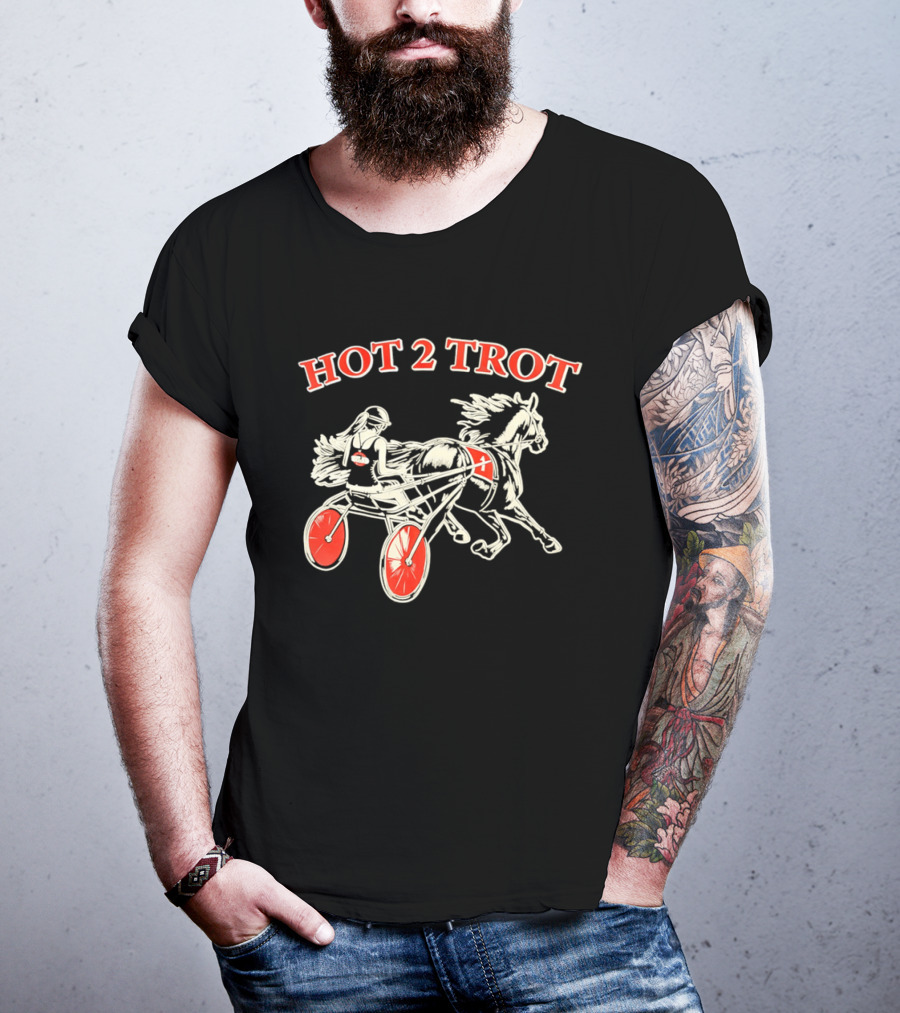Hot 2 Trot Harness Racing Driver And Horse T-Shirt