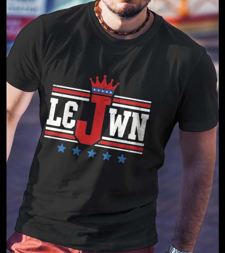 Philadelphia 76ers LeJWN NBA Crown Stars T-Shirt