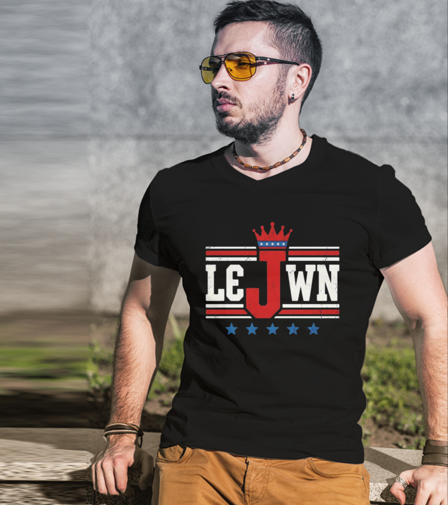 Philadelphia 76ers LeJWN NBA Crown Stars T-Shirt