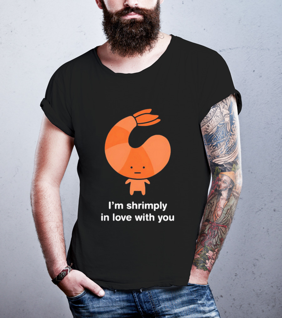 I'm Shrimply In Love With You Cute Shrimp Pun T-Shirt