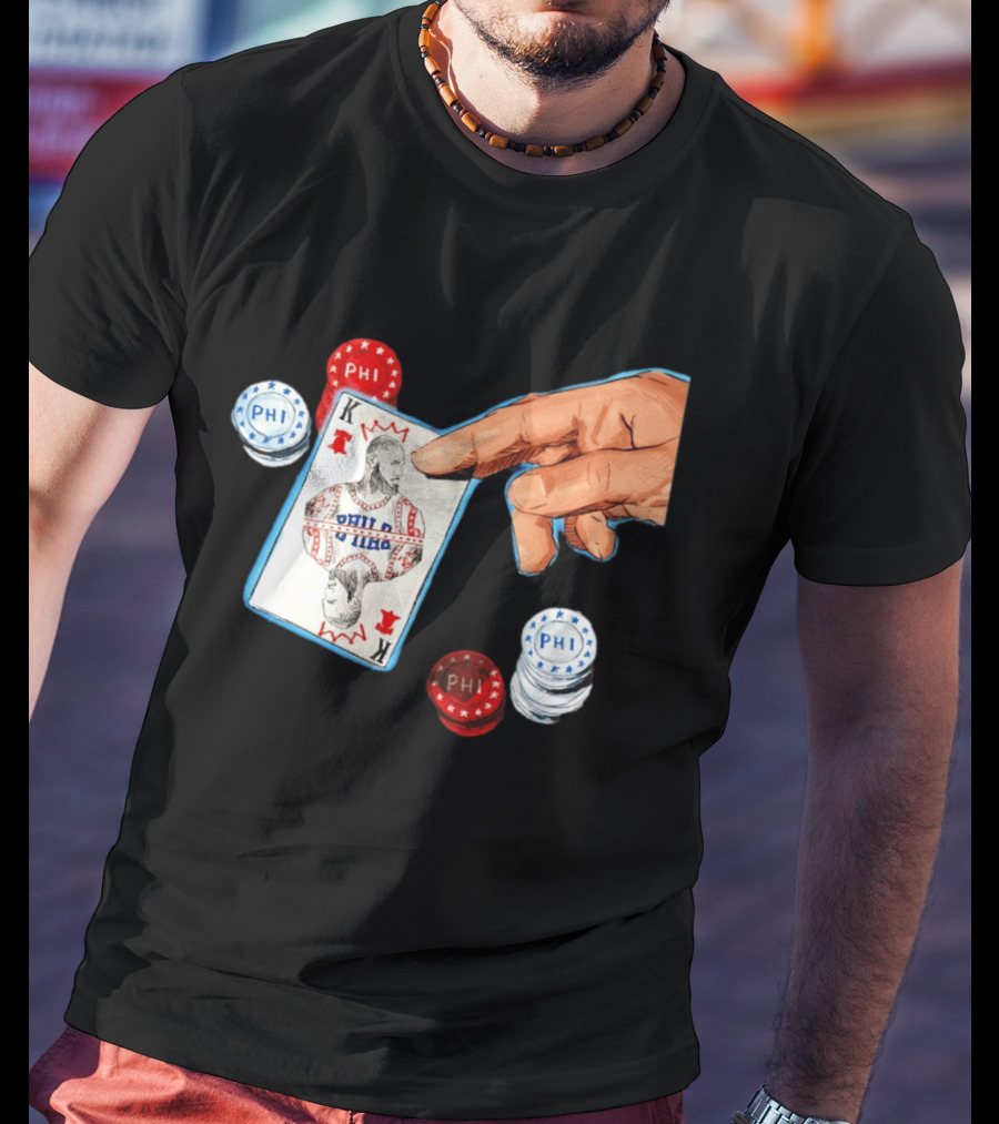 Philadelphia 76ers King Playing Card LeBron James The Last Hand T-Shirt
