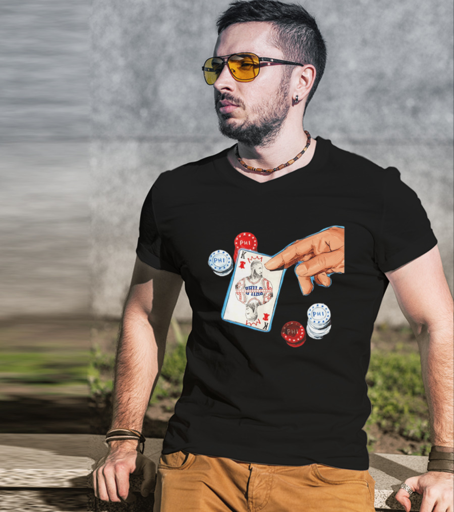 Philadelphia 76ers King Playing Card LeBron James The Last Hand T-Shirt