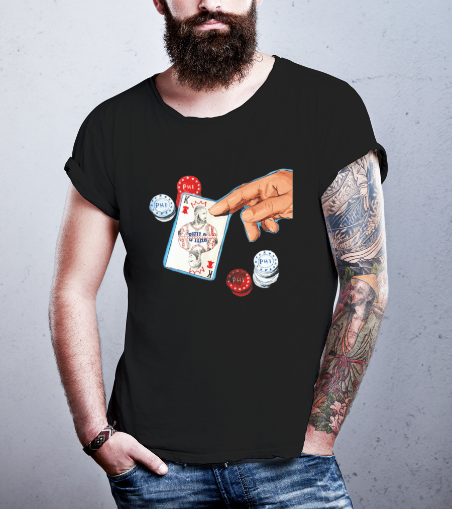 Philadelphia 76ers King Playing Card LeBron James The Last Hand T-Shirt