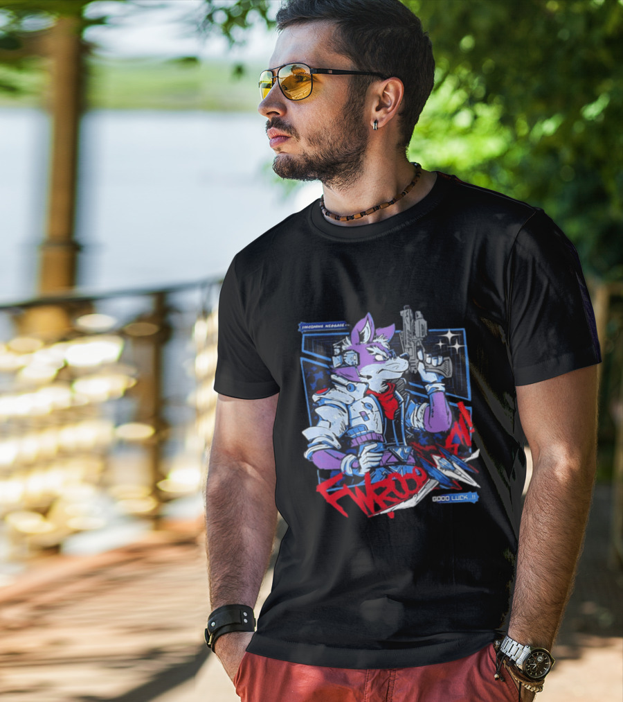 Incoming Message Fwooom Good Luck Star Fox Gaming T-Shirt