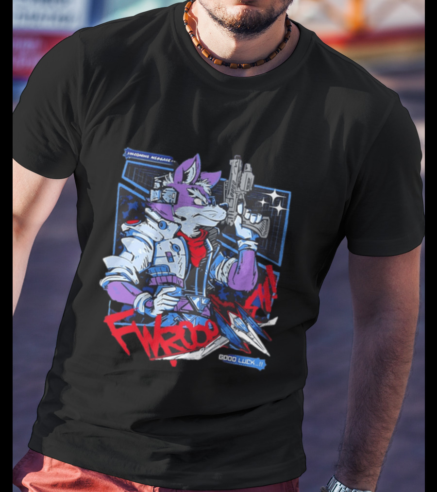 Incoming Message Fwooom Good Luck Star Fox Gaming T-Shirt