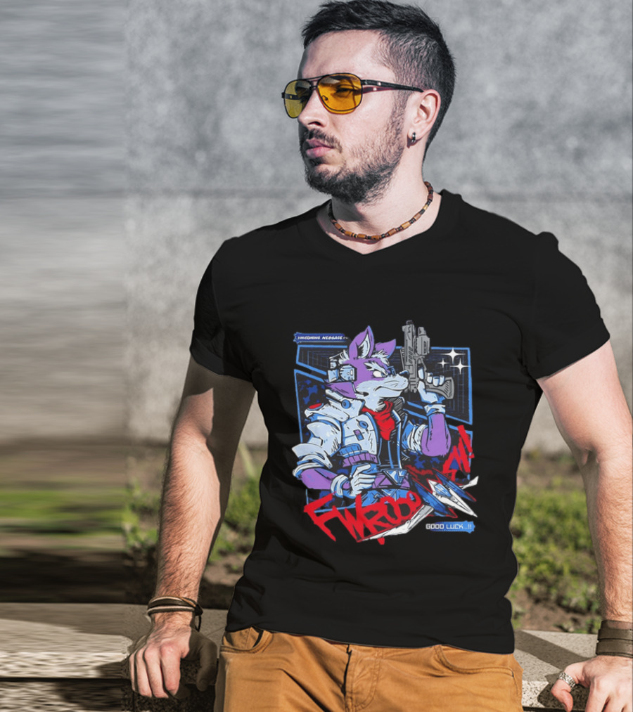 Incoming Message Fwooom Good Luck Star Fox Gaming T-Shirt