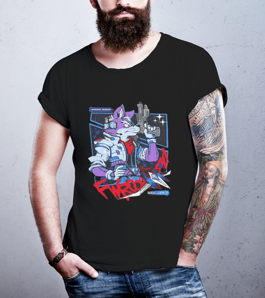 Incoming Message Fwooom Good Luck Star Fox Gaming T-Shirt