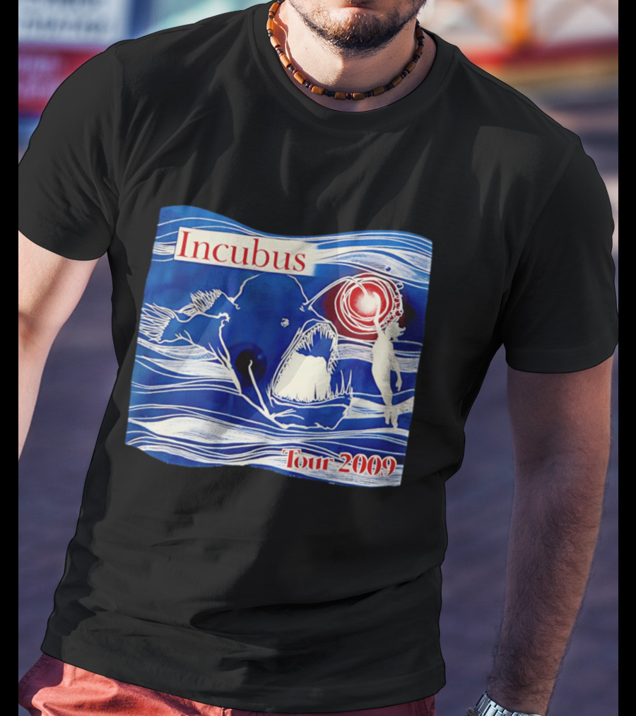 Incubus Tour 2009 Anglerfish Mermaid T-Shirt