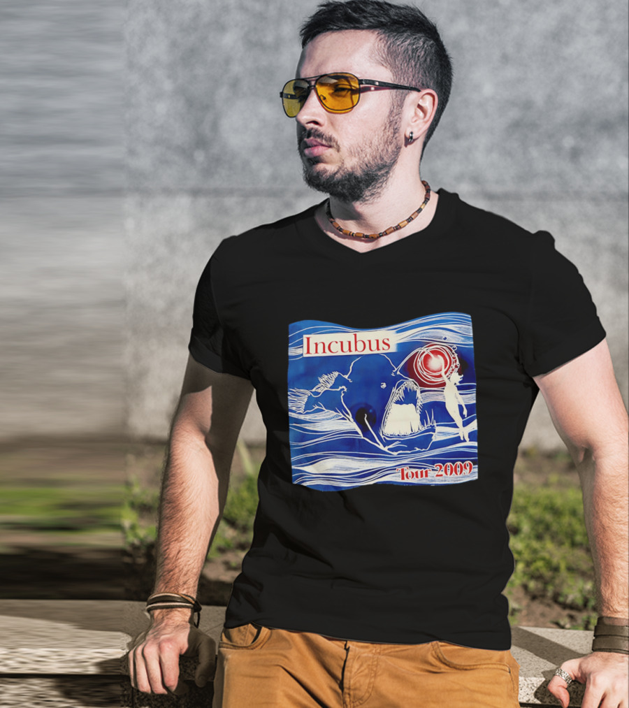 Incubus Tour 2009 Anglerfish Mermaid T-Shirt