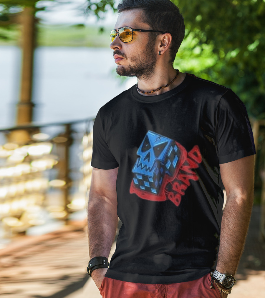 Don't Let Your Love For Somebody Overlook The Reality Of The Situation Skull Cube Brand T-Shirt