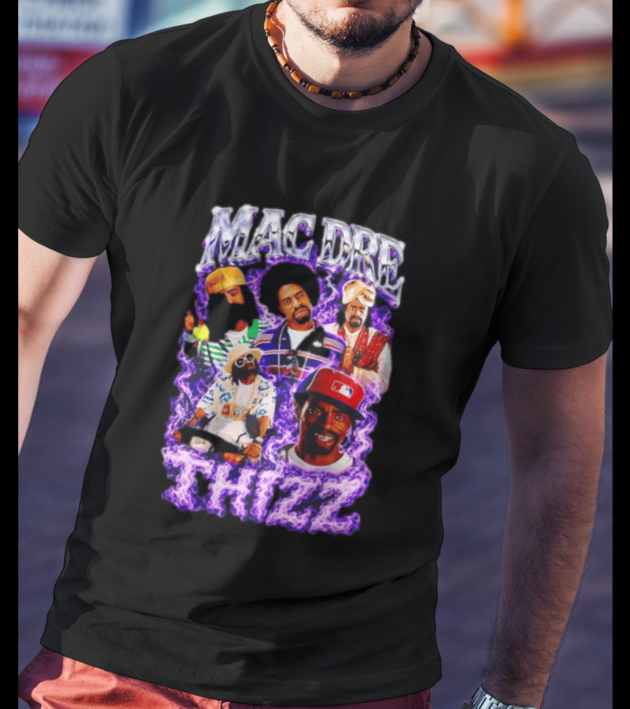 Mac Dre Thizz Collage Purple Rap Music T-Shirt