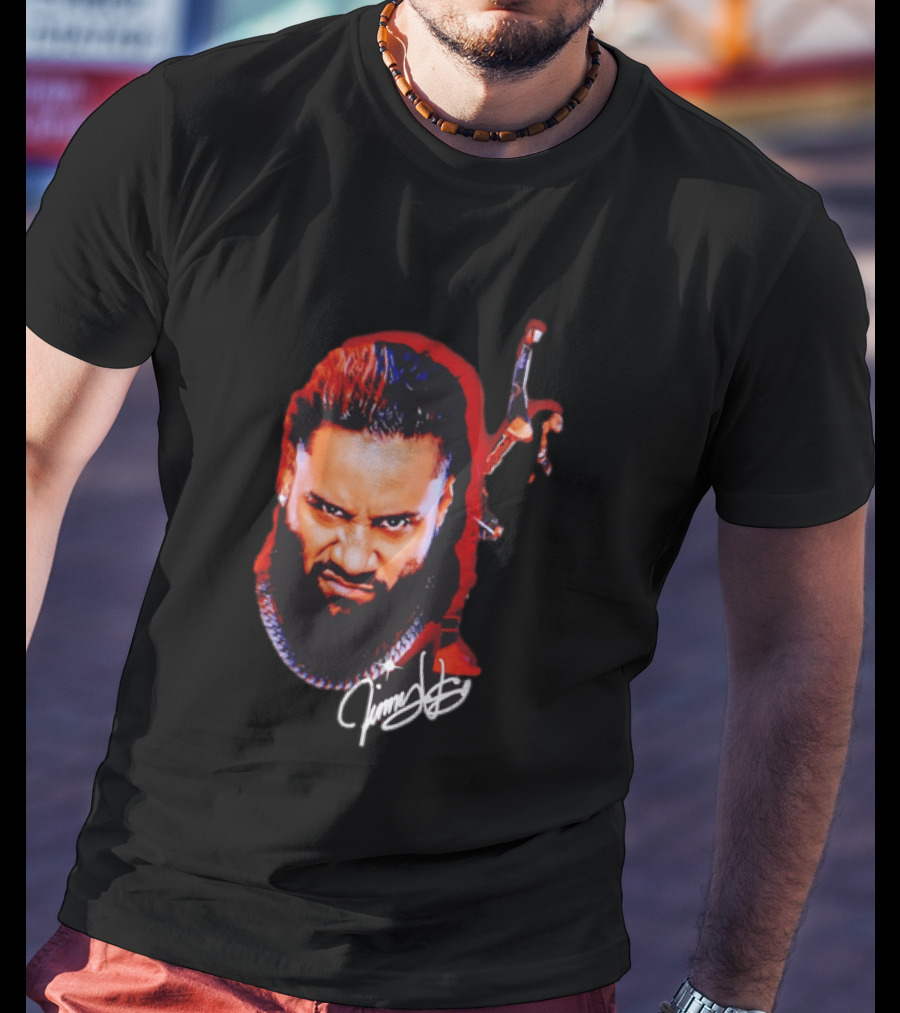 Jimmy Uso Autograph Pointing Sky WWE T-Shirt