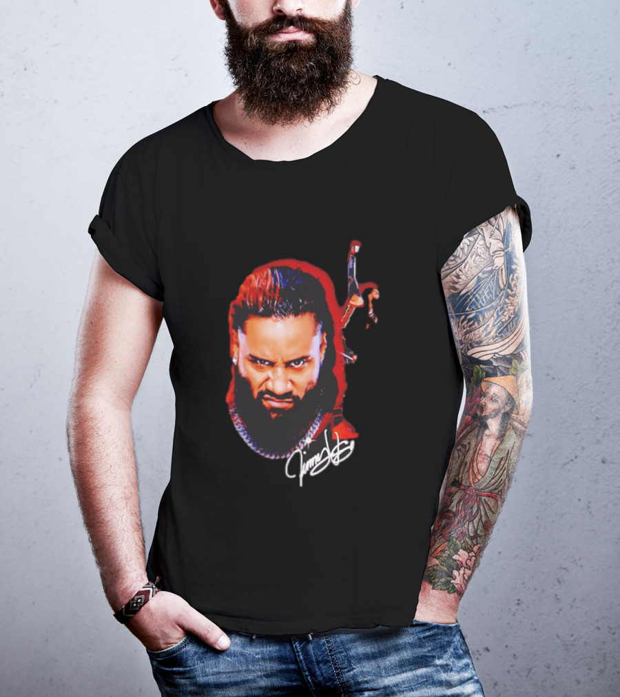 Jimmy Uso Autograph Pointing Sky WWE T-Shirt