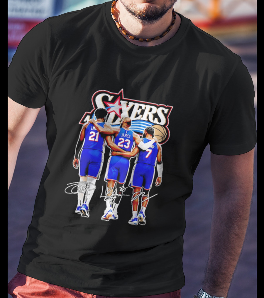 Philadelphia 76ers Embiid James Harden Back To Back Basketball Stars Sixers T-Shirt