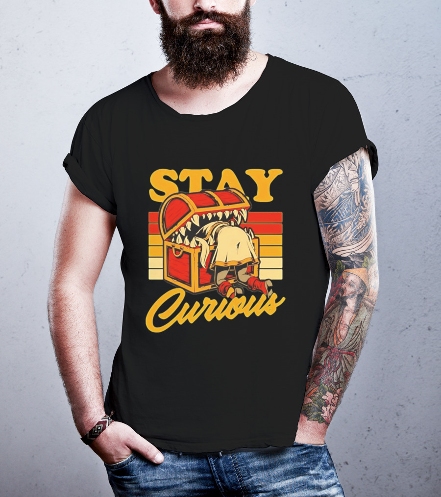 Stay Curious Mimic Dungeons And Dragons Role Playing Game T-Shirt