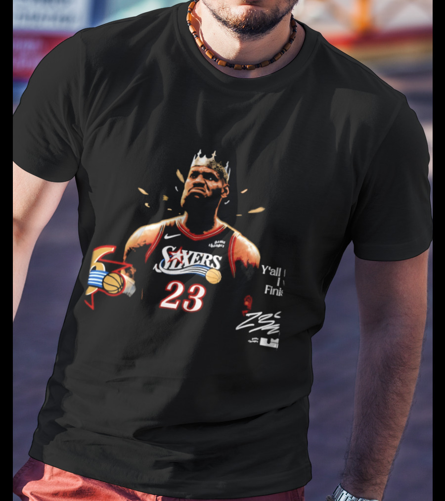 King LeBron James 23 Philadelphia 76ers Crossover Art NBA Basketball T-Shirt