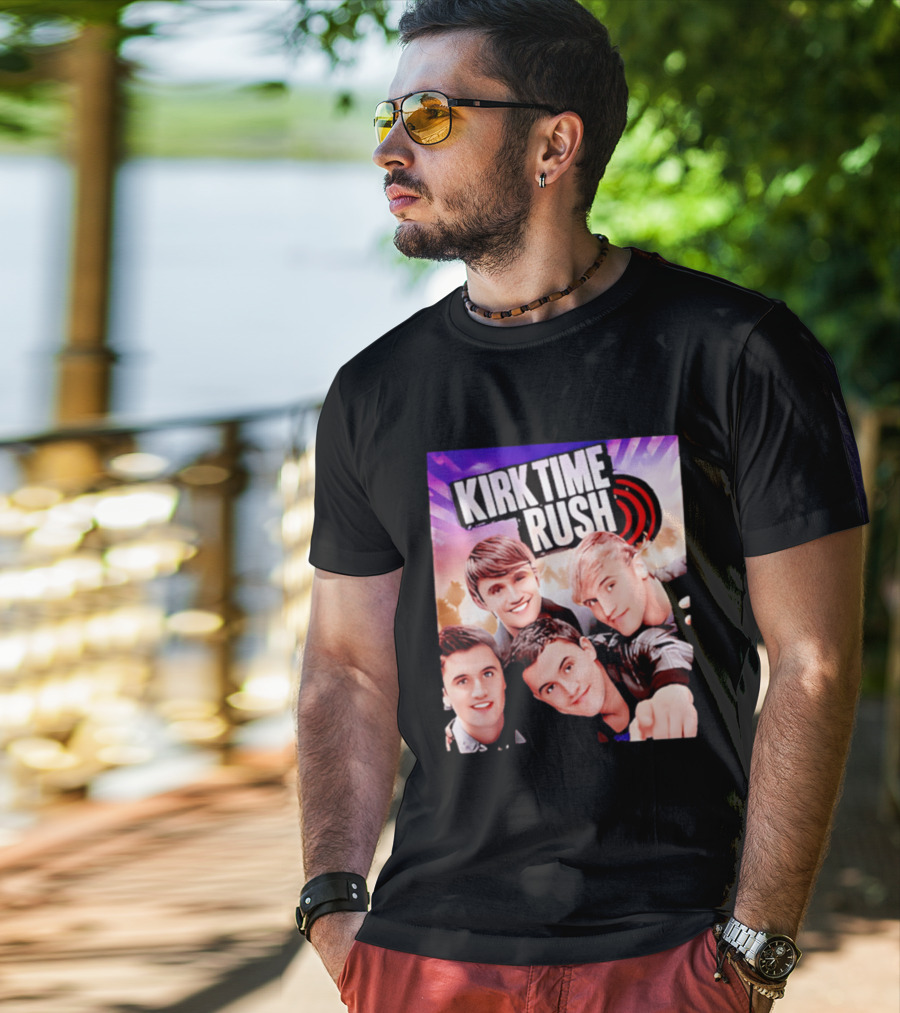Kirk Time Rush Band Members With Palm Trees T-Shirt