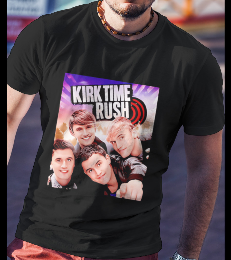 Kirk Time Rush Band Members With Palm Trees T-Shirt