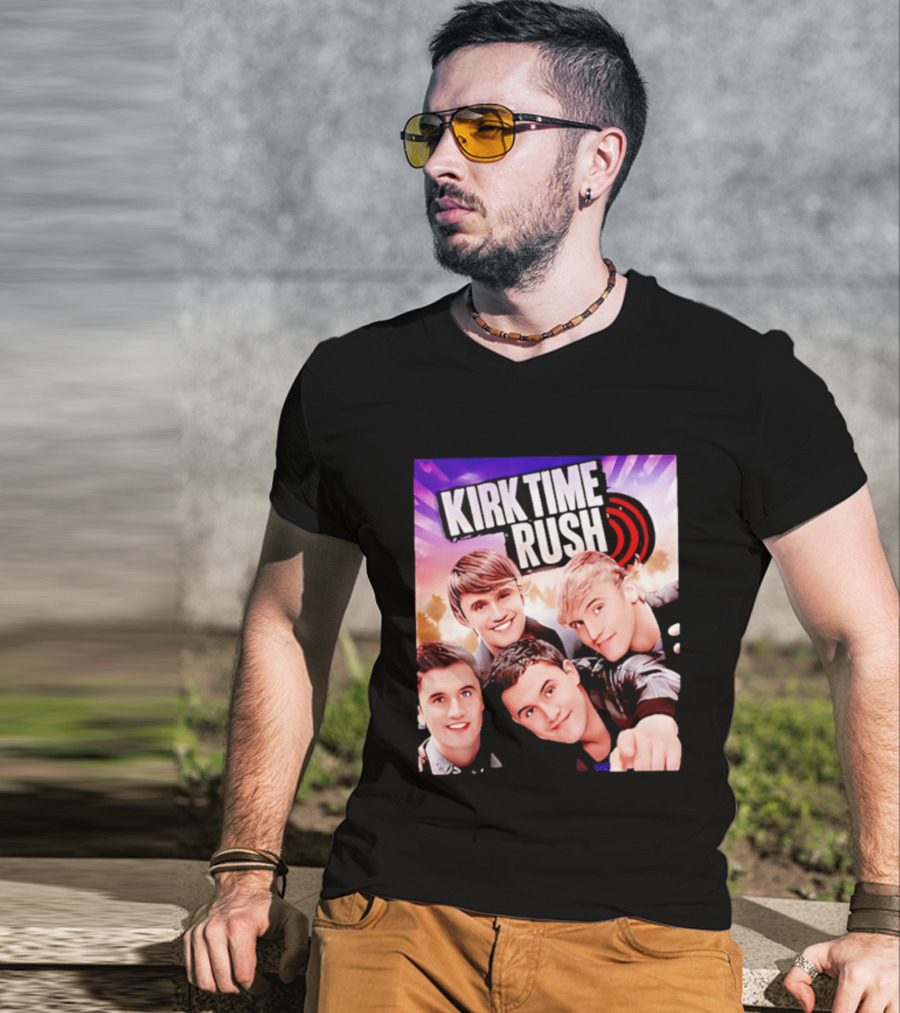 Kirk Time Rush Band Members With Palm Trees T-Shirt