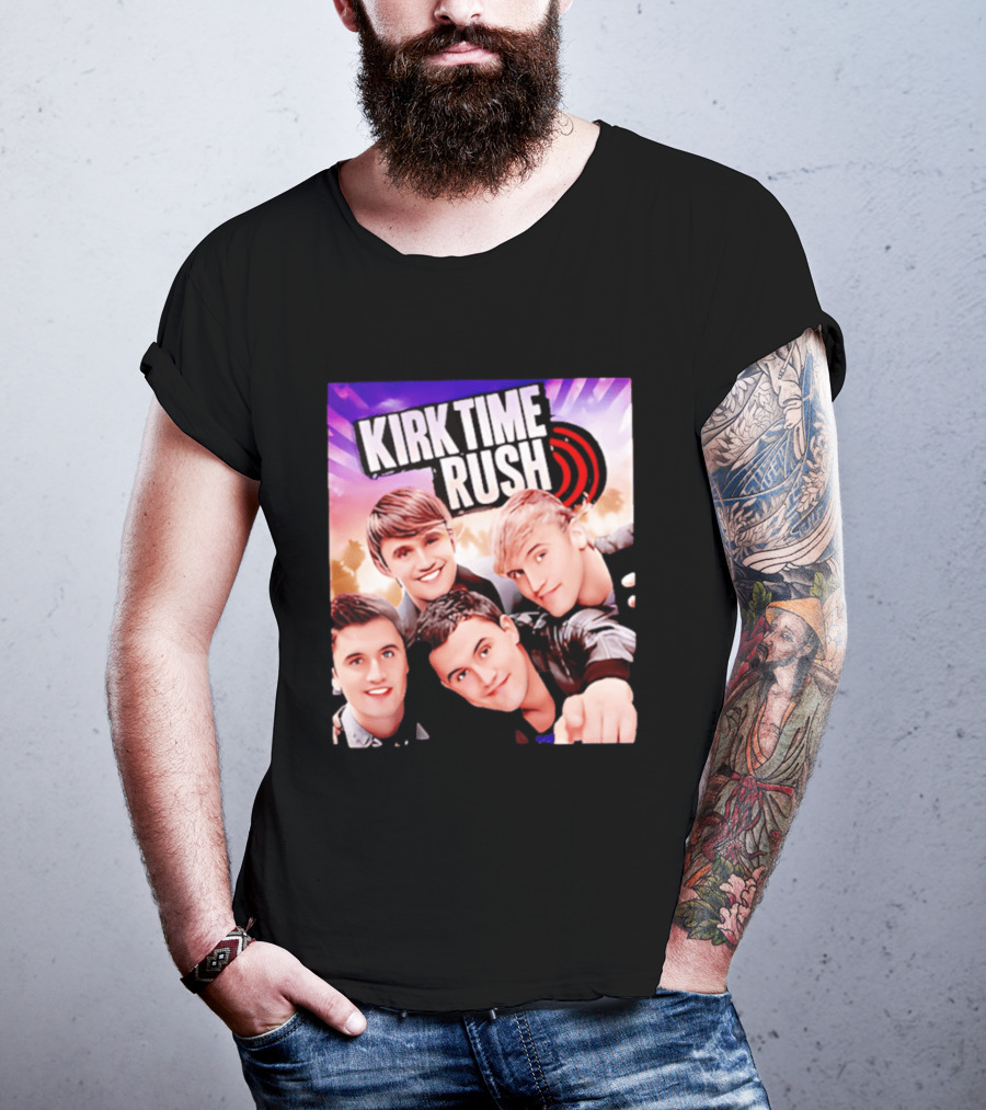 Kirk Time Rush Band Members With Palm Trees T-Shirt