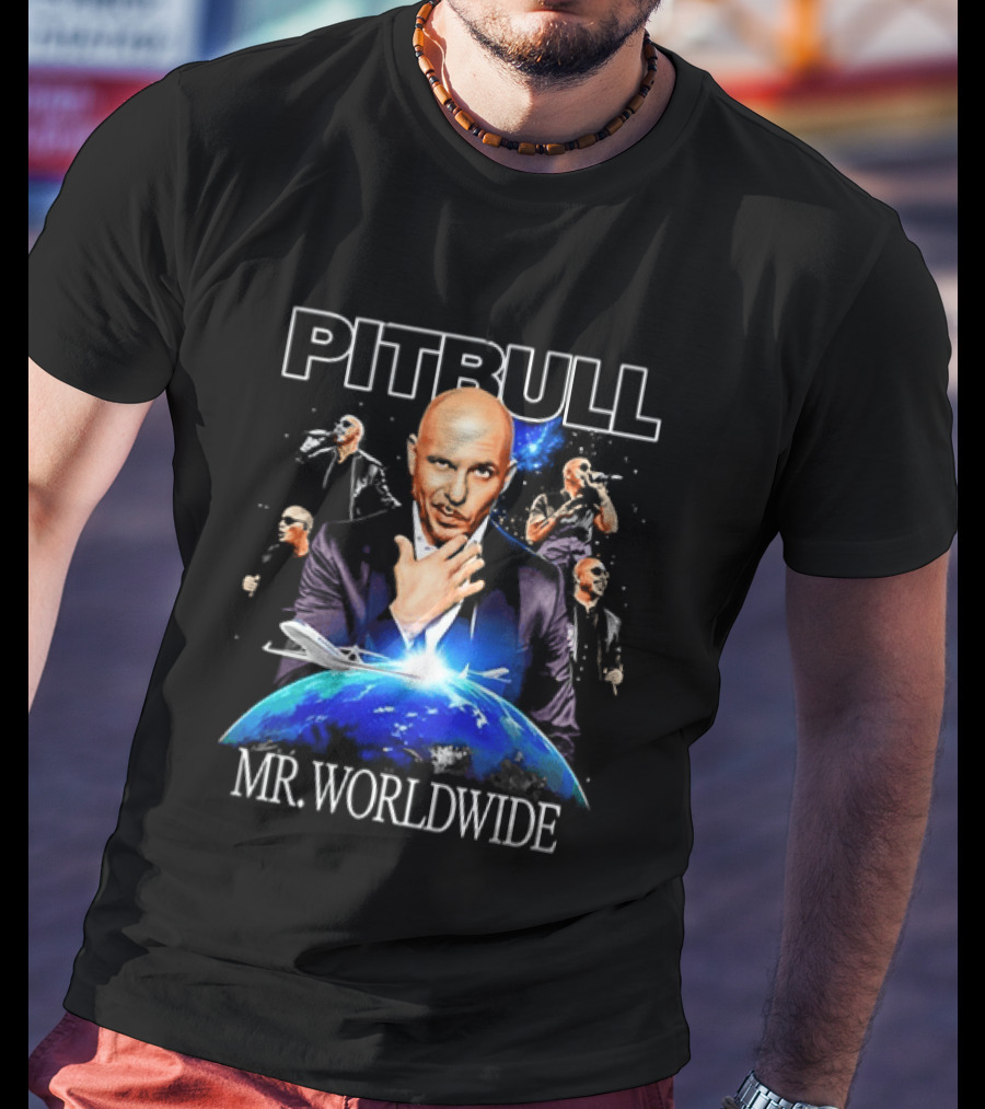 PITBULL Mr Worldwide Armando Christian Pérez Collage T-Shirt