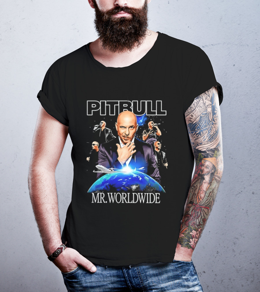PITBULL Mr Worldwide Armando Christian Pérez Collage T-Shirt