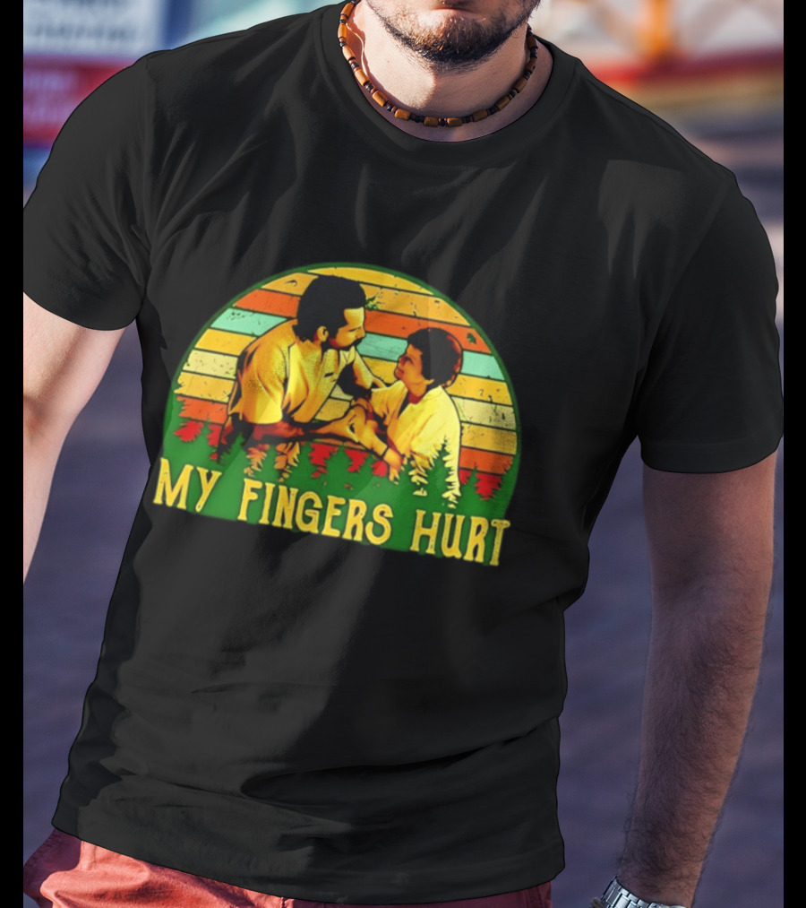 Happy Gilmore My Fingers Hurt Scene Vintage Style Adam Sandler T-Shirt
