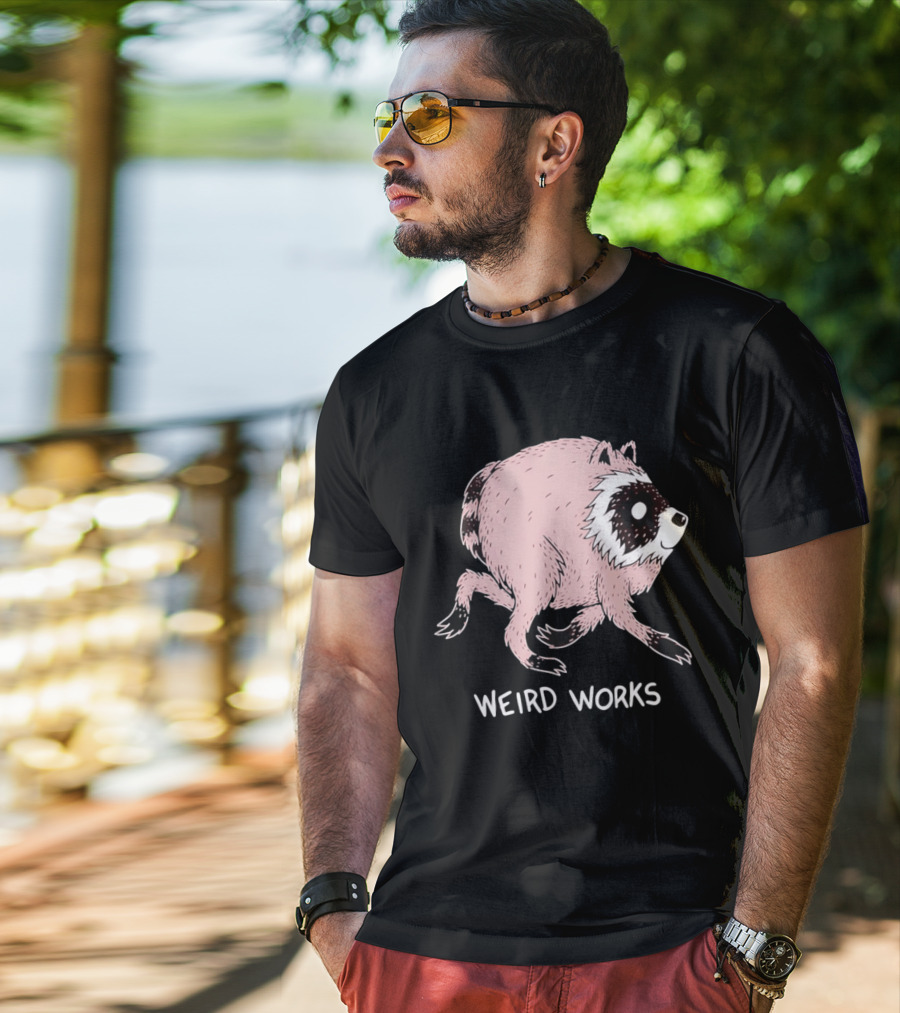 Running Raccoon Weird Works Jimothy T-Shirt