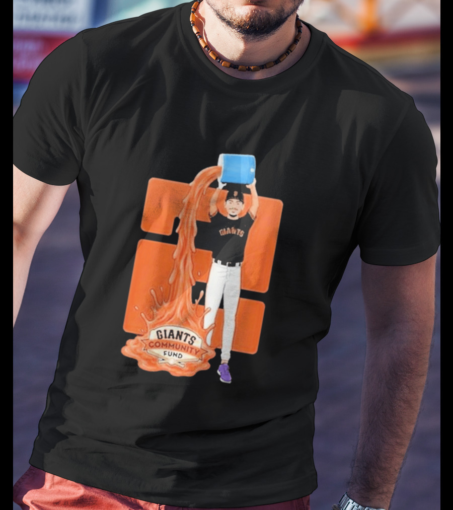 San Francisco Giants Community Fund Player Orange Bucket Splash T-Shirt