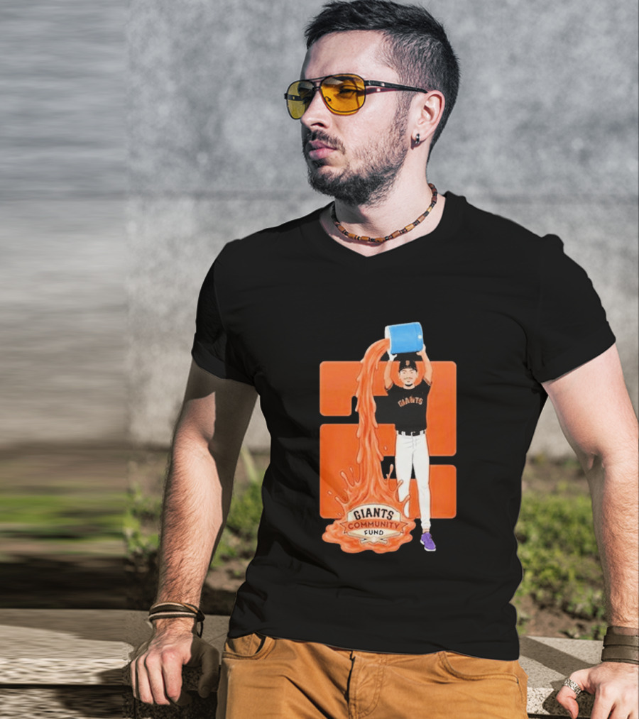 San Francisco Giants Community Fund Player Orange Bucket Splash T-Shirt