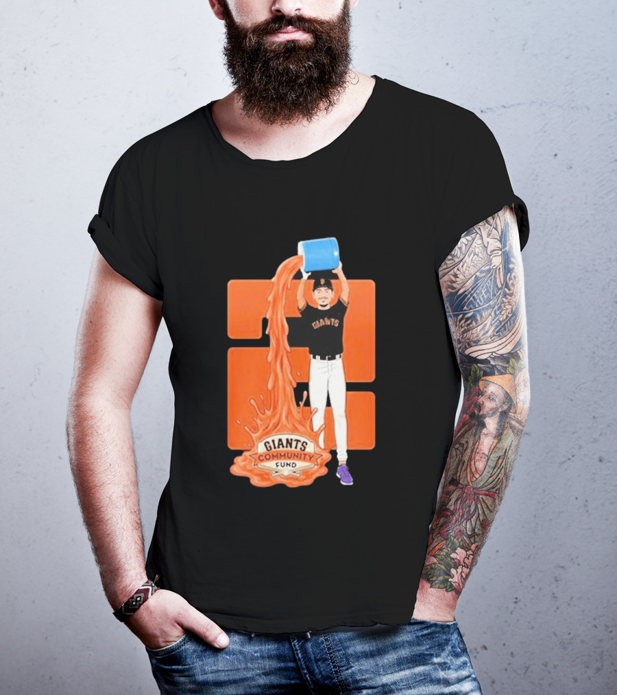 San Francisco Giants Community Fund Player Orange Bucket Splash T-Shirt