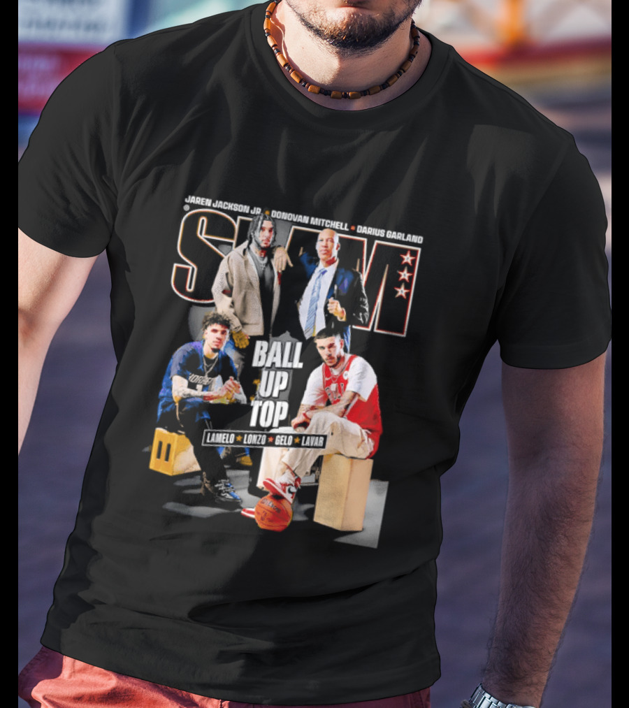 Slam Magazine Ball Up Top LaMelo Lonzo Gelo LaVar Chicago Bulls Legends T-Shirt