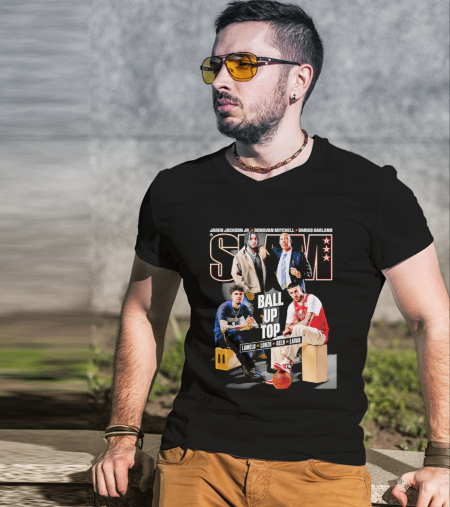 Slam Magazine Ball Up Top LaMelo Lonzo Gelo LaVar Chicago Bulls Legends T-Shirt