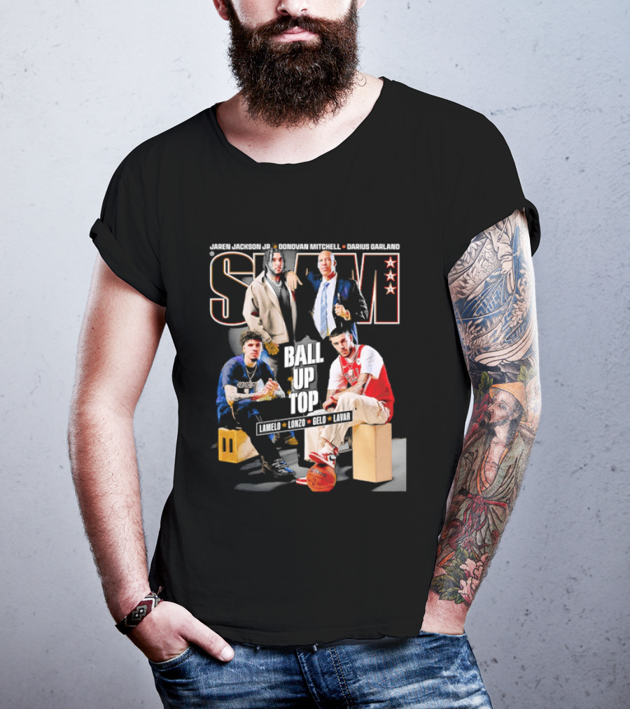 Slam Magazine Ball Up Top LaMelo Lonzo Gelo LaVar Chicago Bulls Legends T-Shirt