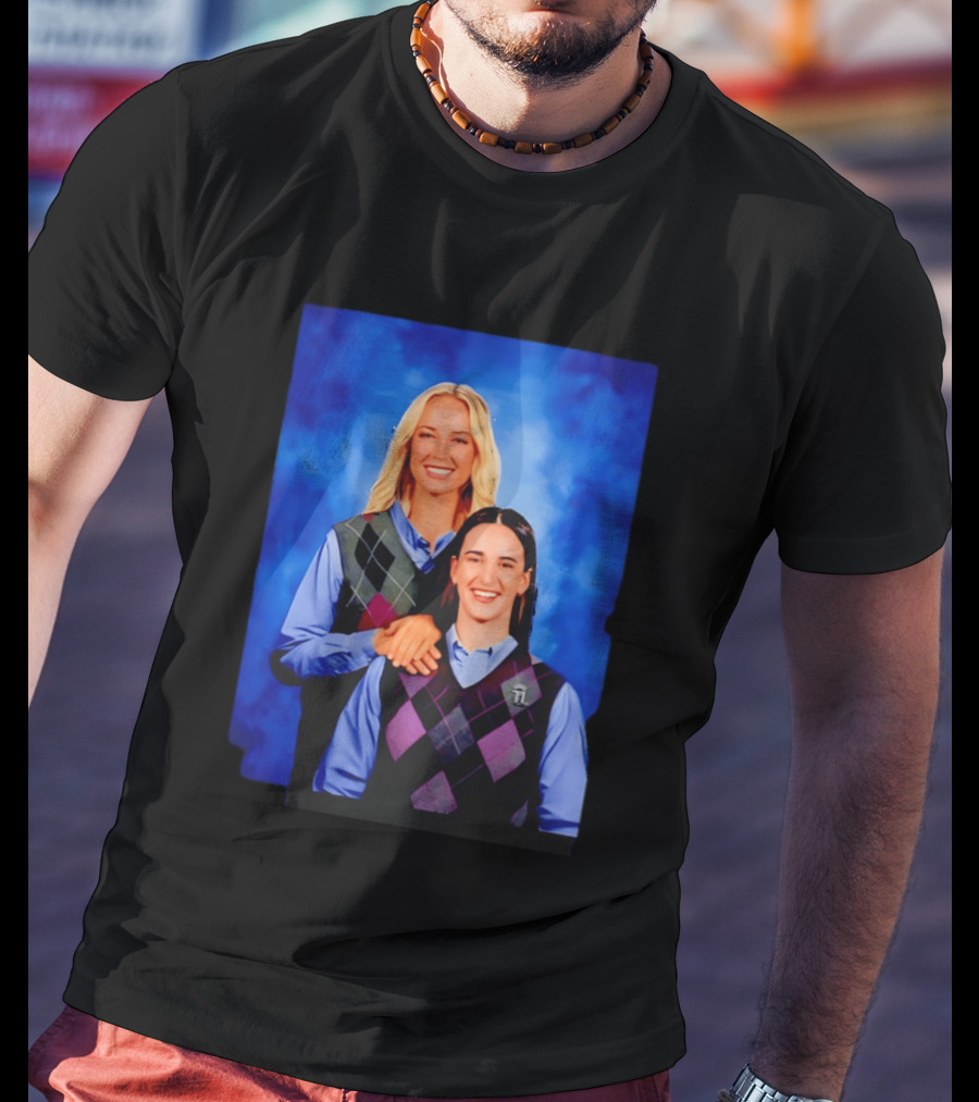Sophie Cunningham Vs Caitlin Clark Step Brothers Portrait Style Sports Rivalry T-Shirt