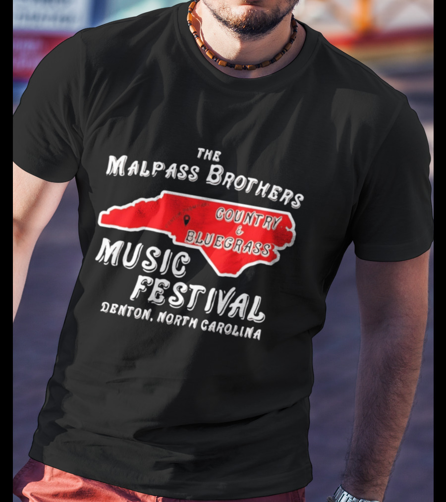 The Malpass Brothers Country Bluegrass Music Festival Denton North Carolina T-Shirt