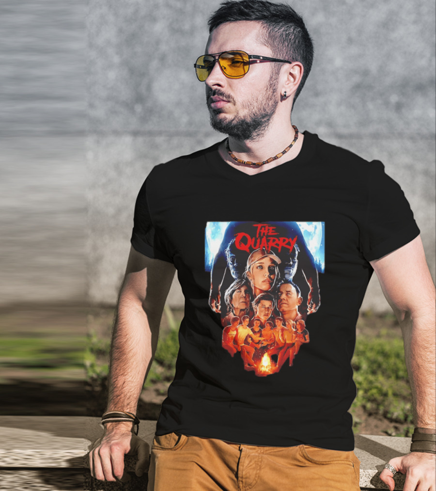 The Quarry Movie Cast Campfire Scene With Moonlit T-Shirt