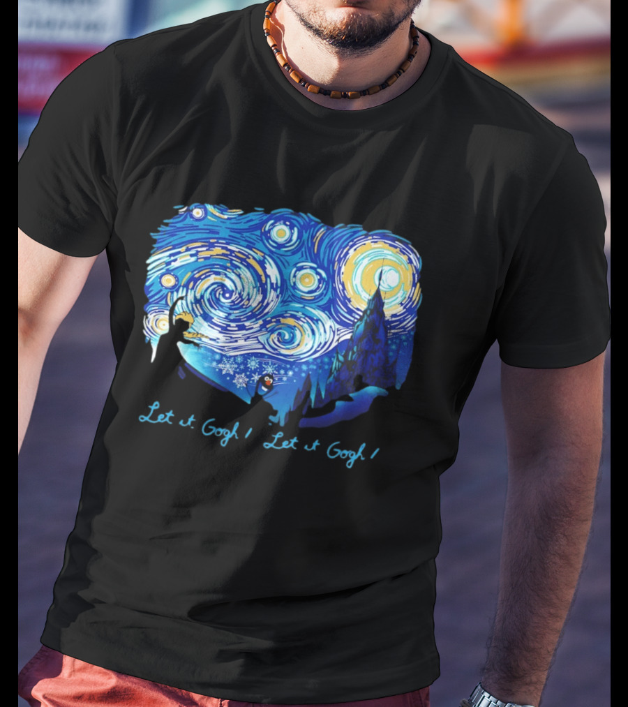 Van Gogh's Starry Night Let It Gogh Frozen T-Shirt