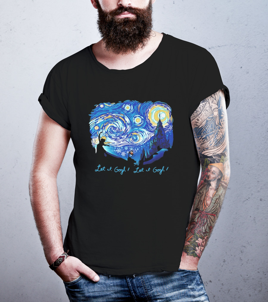 Van Gogh's Starry Night Let It Gogh Frozen T-Shirt