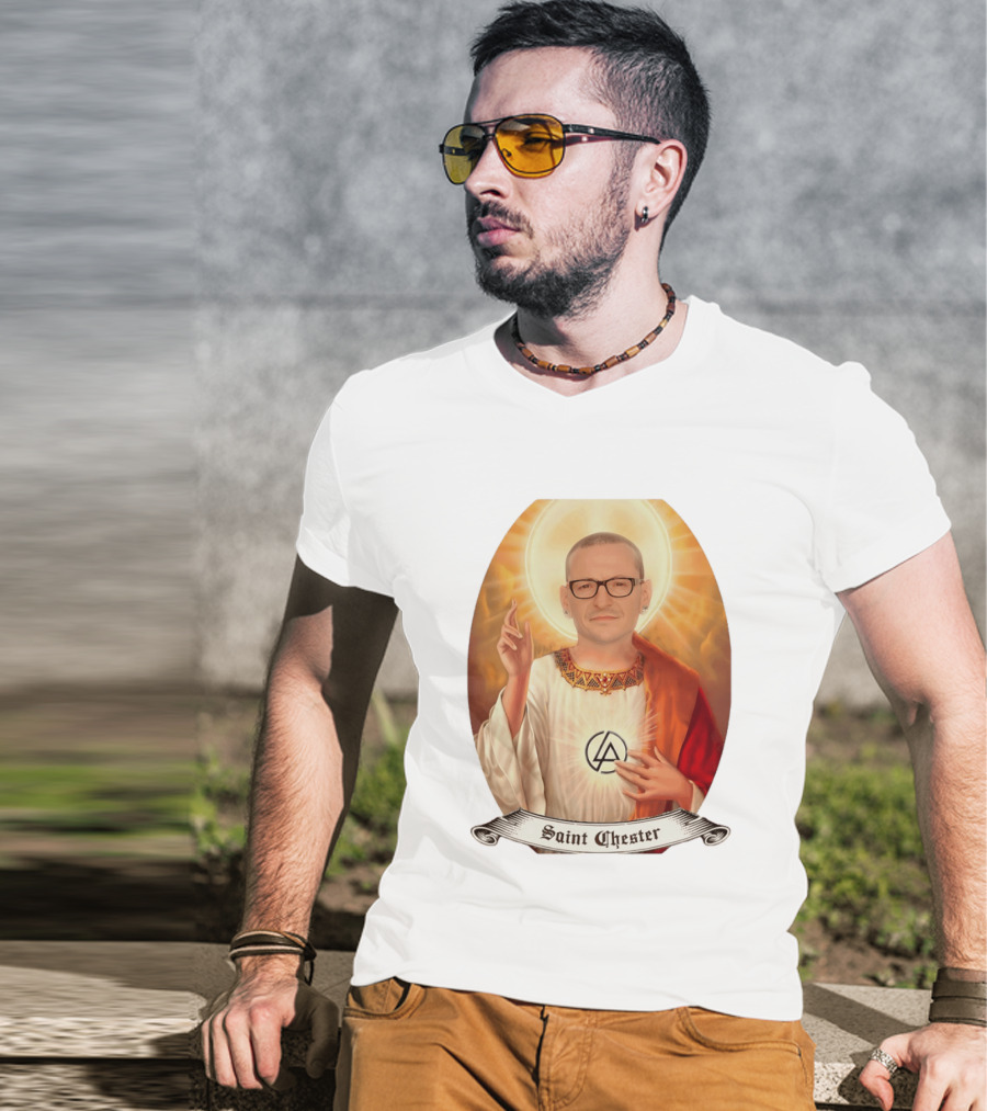 Chester Bennington Saint Chester Linkin Park Memorial T-Shirt