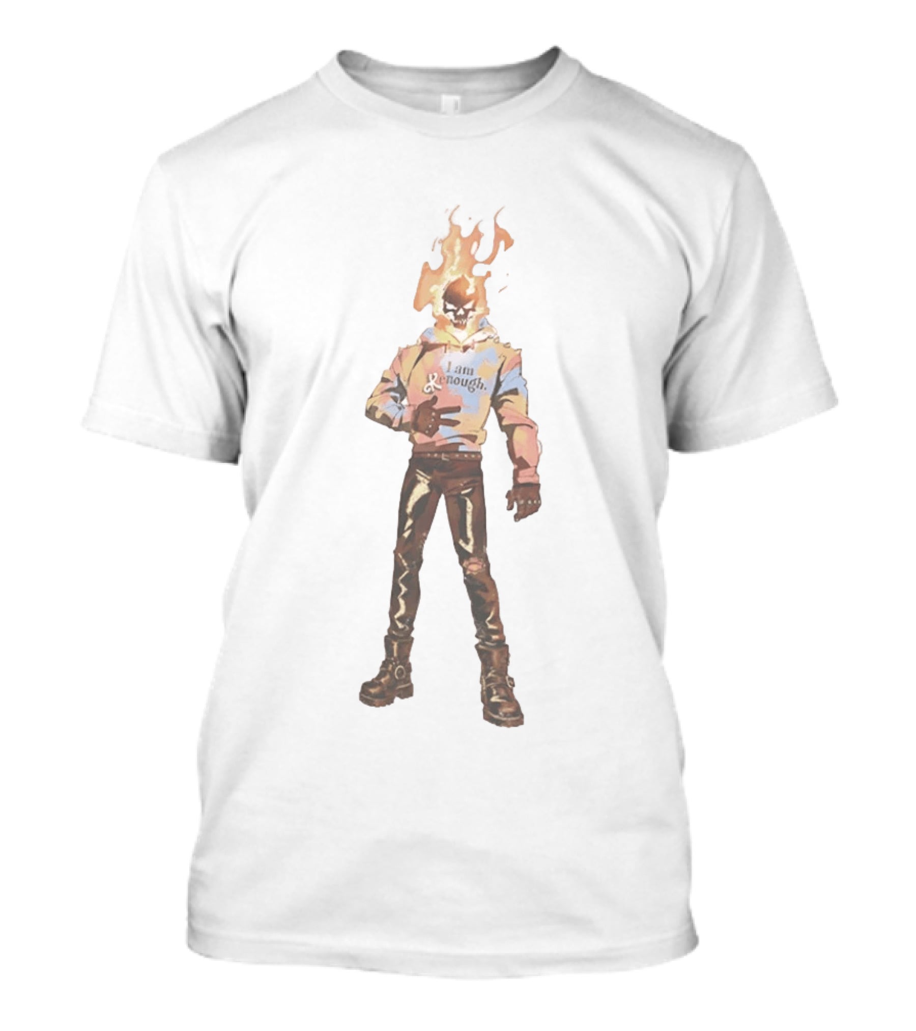 I Am Kenough Ghost Rider Ryan Gosling Hellfire Flame Skull T-Shirt